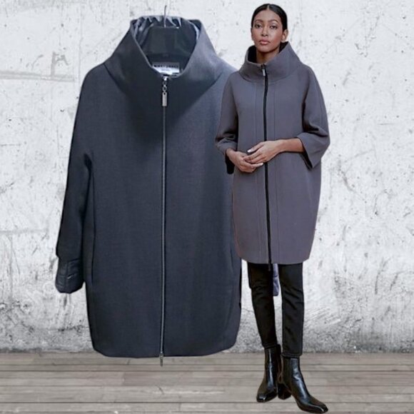 Lovely Nikki Jones 2 in 1 Classic High Collar Coat wth Peuter Silver Vest Jacket - Picture 2 of 12